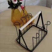 تصویر استند و جا لیوانی رومیزی - سفید 