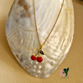 تصویر گردنبند گیلاسی فانتزی 