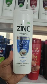 تصویر شامپو ضد شوره مو زینک مدل CLEAN ACTIVE نمک دریایی حجم 340میلی لیتر اصلی 