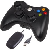 تصویر دسته بازی مایکروسافت Xbox 360 همراه دانگل بی سیم Microsoft Xbox 360 Controller With Wireless Dongle