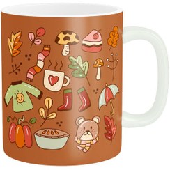 تصویر ماگ استلار طرح پاییزی کد 1745 