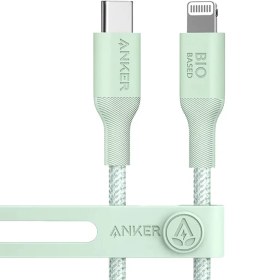 تصویر کابل USB-C به لایتنینگ انکر مدل A88B6 طول 180 سانتی‌‌متر Anker 542 USB-C to Lightning Cable A80B6 60W Bio Braided 6fit 1.8m