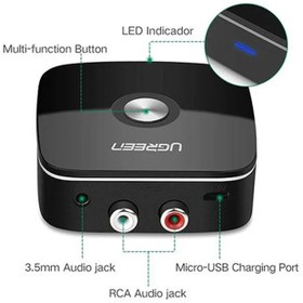 تصویر گیرنده صوتی بلوتوث یوگرین CM106 UGREEN CM106 40759 Bluetooth Audio Receiver