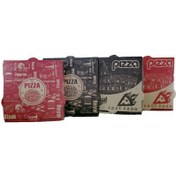 تصویر جعبه پیتزا دونفره 27سانت چاپ دار مقوایی ( 100 عددی ) کد 5348 