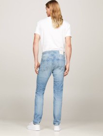 تصویر شلوار جین مردانه دنتون مدل راسته با رنگ پریدگی - جین سفت برند Tommy Hilfiger Men's Denton Straight Faded Jeans - Rigid denim, N/A