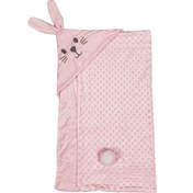 تصویر پتو دورپیچ دم دار طرح خرگوش رافل 