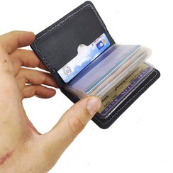 تصویر کیف جاکارتی مردانه چرم طبیعی J-102 