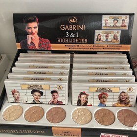 تصویر پالت هایلایتر سه عددی سری Gabrini Highlighter