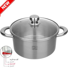 تصویر قابلمه پارس استیل کف سه لایه (سایز 22) Parssteel Steel 220 Pot 22