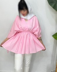 تصویر مانتو عروسکی کمرکش زنانه داکرون 