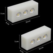 تصویر چراغ دفنی توکار ضد آب ۳ وات ۱۲ ولت مستطیل 