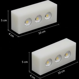 تصویر چراغ دفنی توکار ضد آب ۳ وات ۱۲ ولت مستطیل 