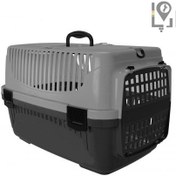 تصویر باکس حمل سگ و گربه Pet Art سایز 1 رنگ طوسی دودی 