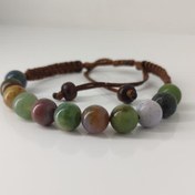 تصویر جواهر عقیق خزه ای سبز 