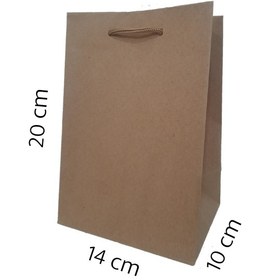 تصویر ساک دستی کرافت سایز ۱۰-۲۰-۱۴ - بسته ا kraft hand bag size 14-20-10 kraft hand bag size 14-20-10