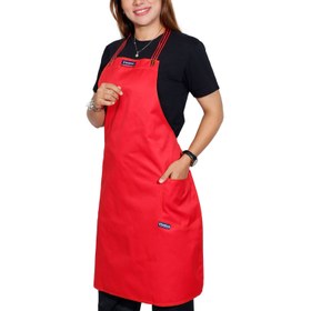 تصویر پیشبند فرم نخی قرمز 