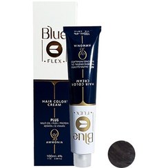 تصویر رنگ مو فاقد آمونیاک بلو شماره 1-7 حجم 100میل رنگ بلوند خاکستری متوسط 