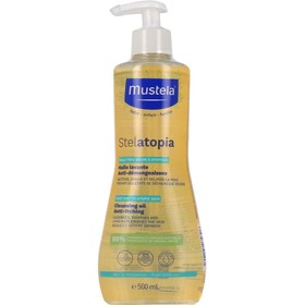 تصویر روغن پاک کننده استلاتوپیا پوست حساس ماستلا Mustela Mustela Estlatopia cleansing oil for sensitive skin code:034313