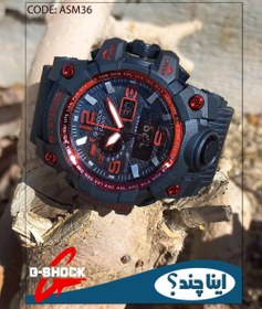 تصویر ساعت مچی مردانه جیشاک دو زمانه ساعت GSHOCK کد ASM36 