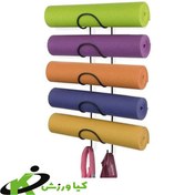 تصویر رک دیواری مت یا زیرانداز یوگا ۱۰ عددی Wall rack mat or yoga mat 