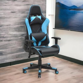 تصویر Modern design Best Executive gaming chair MH-1006-Black Blue for Video Gaming Chair for Pc with fully reclining back and head rest and soft leather (Black Blue) - ارسال 15 الی 20 روز کاری 