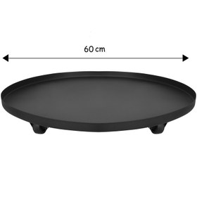 تصویر زیرگلدانی مدل چرخ دار کد 60cm - مشکی 