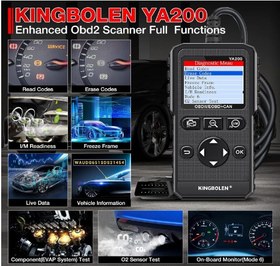 تصویر دیاگ خودرو OB2 مدل YA200 برند KINGBOLEN KINGBOLEN YA200 OBD2 Scanner, Car OBD2 Code Reader Check Engine Light, Car Scanner OBDII Full Functions with Voltage Test OBD2 Scanner Diagnostic Tool for All OBDII CAN Protocol Cars Since 1996