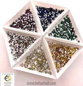 تصویر دیزاین نگین ناخن 