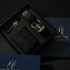 تصویر ست هدیه 3piece مردانه چرم طبیعی مدل EC-32 