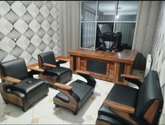 تصویر مبل اداری نیم ست خلبانی - جلو مبلی باشیشه Moble jhalabane