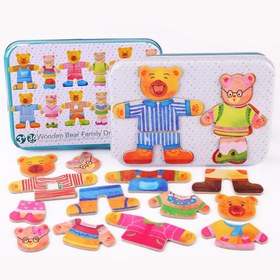 تصویر پازل مگنتی خانواده خرسی ۳۶ تکه مگنتی