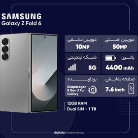 تصویر گوشی موبایل سامسونگ مدل Galaxy Z Fold 6 دوسیم کارت ظرفیت 1 ترابایت و رم 12 گیگابایت - ویتنام 