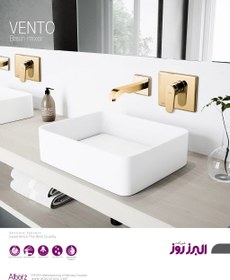 تصویر شیرآلات توکار روشویی مدل ونتو طلایی براق 