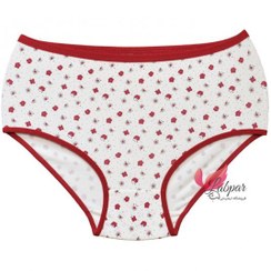 تصویر شورت نخی زنانه Adak آداک مدل فاق بلند کد 137 طرح گل ریز قرمز 