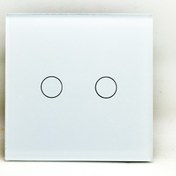 تصویر کلید دو پل لمسی Livolo تویا شیشه ای سفید Zigbee کلید لمسی دو پل تویا شیشه ای سفید Zigbee