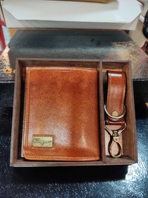 تصویر کیف جیبی مردانه و دسته کلید چرم mans bag