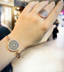 تصویر نیم‌ست مسی قلم‌زنی کد 2335 