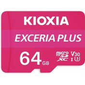 تصویر کارت حافظه میکرو اس دی کیوکسیا Exceria Plus 64GB Kioxia Exceria Plus LMPL1M064GG2 64GB UHS-I microSDXC Memory Card