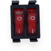 تصویر کلید راکر دو پل چراغدار ۲۰ آمپر 