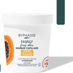 تصویر ماسک مو خانواده بایفاس با عصاره میوه‌های استوایی مناسب انواع مو Byphasse Family Fresh Delice Hair Mask All Hair Types 250ml