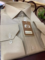 تصویر پیراهن مردانه فلورا نخی آستین بلند تک جیب قواره آزاد کد ۴۰۰۱۱۹ سایز L و XL و XXL 