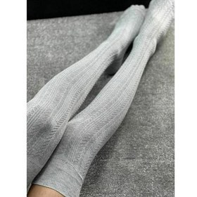 تصویر جوراب بالا زانو طرح بافت Socks