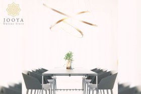 تصویر لوستر مدرن سقفی ۳ حلقه ریموت دار آلومینیوم 