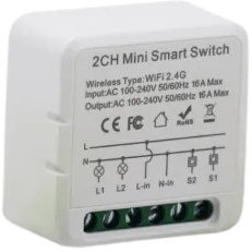تصویر رله دو کانال پشت کلیدی Zigbee+RF 