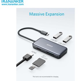تصویر هاب ۵ پورت انکر مدل Anker PowerExpand USB-C A8334 ا Anker PowerExpand 5 in 1 USB-C A8334 Media Hub Anker PowerExpand 5 in 1 USB-C A8334 Media Hub