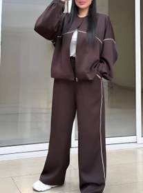 تصویر ست شلوار و سویشرت اویشو زنانه رنگ کرم 