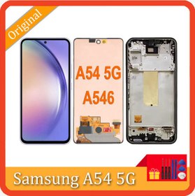 تصویر تاچ و ال سی دی اصلی شرکتی با فریم سامسونگ (Service Pack) مدل LCD Samsung A54 / A546 