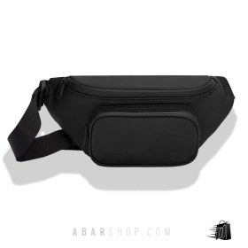 تصویر کیف کراس بادی پل اند بیر مدل PULL&BEAR RUBBERISED BELT BAG WITH POCKET رنگ مشکی 