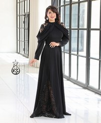 تصویر پیراهن مجلسی زنانه فریماه سایز ۴۴ تا ۵۰ رنگ مشکی 