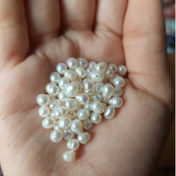 تصویر مهره مروارید پرورشی باروک اصل ریز سایز 4 تا 5 دو طرف سوراخ دار 